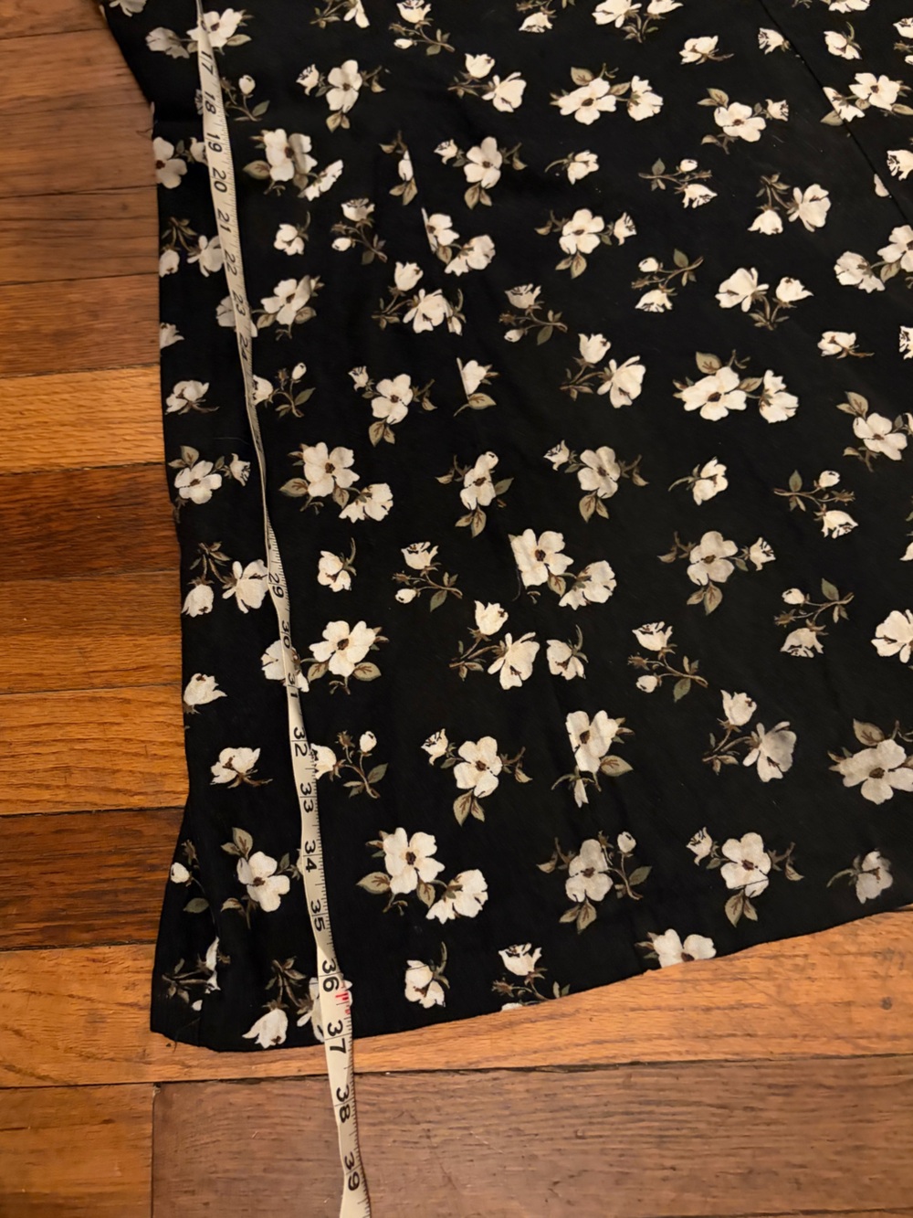 Old Navy Black Dress w/ White Floral Print. Linen blend, XL Tall womens new tags - Picture 13 of 14